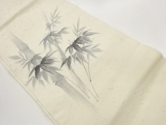 JAPANESE NAGOYA OBI / HIGE TSUMUGI / BAMBOO / ARTIST WORK